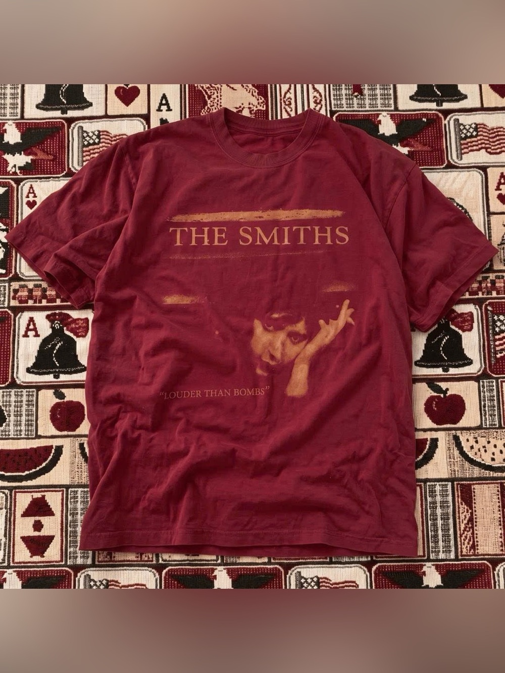 The Smiths Burgundy Graphic Band T-Shirt